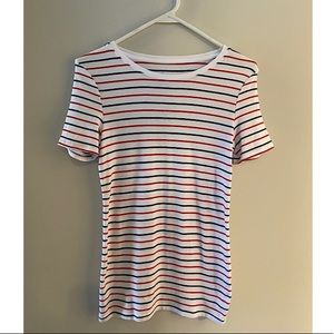Red, White and Blue Striped Tee